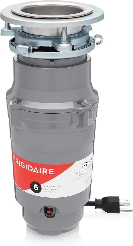 Frigidaire 1/2 HP Corded Garbage Disposal for Kitchen Sinks | FF05DISPC1