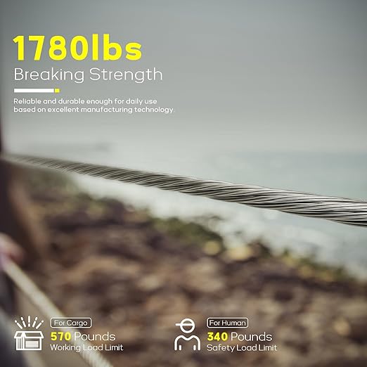 1000FT 1/8" T316 Stainless Steel Cable, Wire Rope Aircraft Cable for Deck Cable Railing Kit and DIY Balustrades, 7x7 Strands Construction, Comes with a Cutter