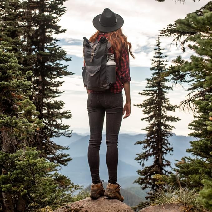 Healthy Human Stainless Steel Water Bottle | Double Walled Vacuum Insulated Water Thermos for Adults | Eco-Friendly Travel Bottles with Leak Proof Lid (Pure White, 21 oz/ 621 ML)