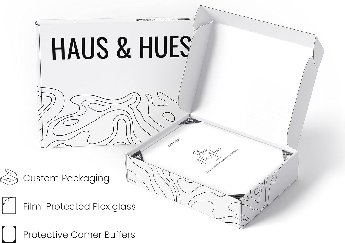 HAUS AND HUES 8.5x11 White Metal Picture Frames - Features Premium Aluminum, Shatterproof Plexiglass - Perfect for Diplomas, Documents, Certificates (8.5x11 in, White, Set of 4)