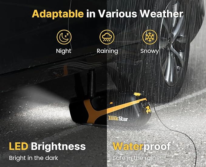 Electric Car Jack 12V: 5 Ton/11023 LBS Hydraulic Jack Lift Built-in Tire Inflator Pump, LCD Display & LED Light - Portable Car Jack Kit for SUV MPV Sedan Truck Change Tires Garage Repair