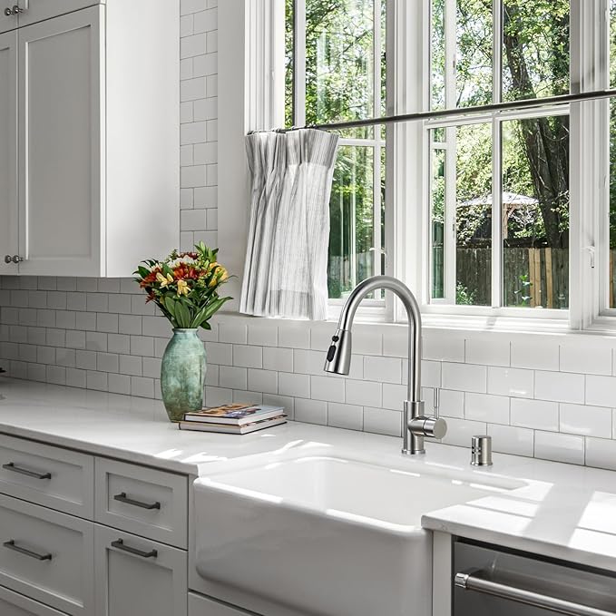 Dishwasher Air Gap Cover, Dishwasher Air Gap Cap for Kitchen Sink, Solid Brass Dishwasher Overflow Vent Cap Replacement Kit, Brushed Stainless Steel