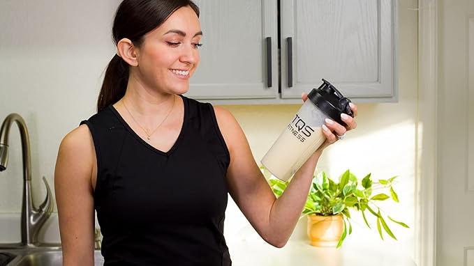 Protein Shaker Bottle Set 3 pack - BPA-Free Shaker Cups for Protein Shakes and Pre Workout - Dishwasher Safe Workout Bottles - Leak-Proof & Durable Mixer Cup - Blender Cups by TQS Fitness - 20oz