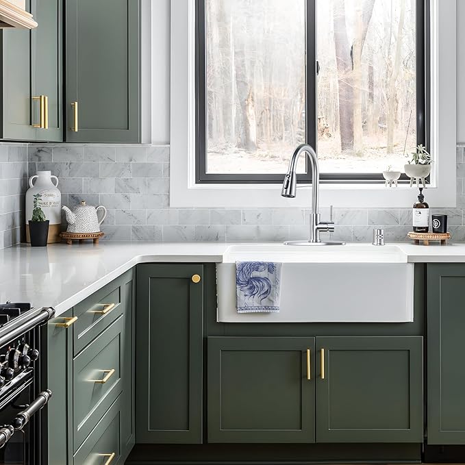 Dishwasher Air Gap Cover, Dishwasher Air Gap Cap for Kitchen Sink, Solid Brass Dishwasher Overflow Vent Cap Replacement Kit, Brushed Nickel