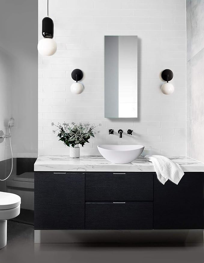 Krugg Medicine Cabinet | Recess or Surface Mount | Blum Hinge 170 Degree Soft Close | (15"x30")