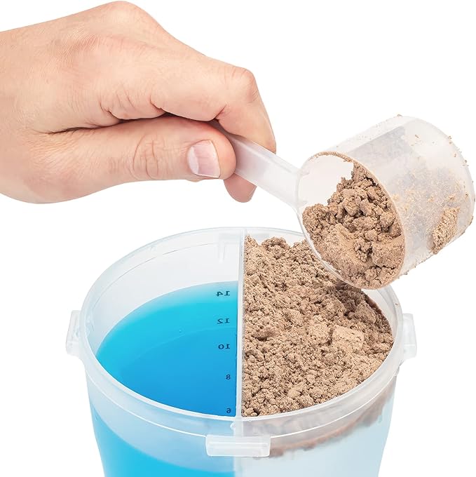 Hydra Cup DualShaker Pro 32 oz Shaker Bottle for Protein Shakes, Shaker Cup w/Handle & Ball Blender Whisks, Dual Mixing Shaker Bottle with Storage, 2 in 1, for Travel To Go, BPA Free (White)