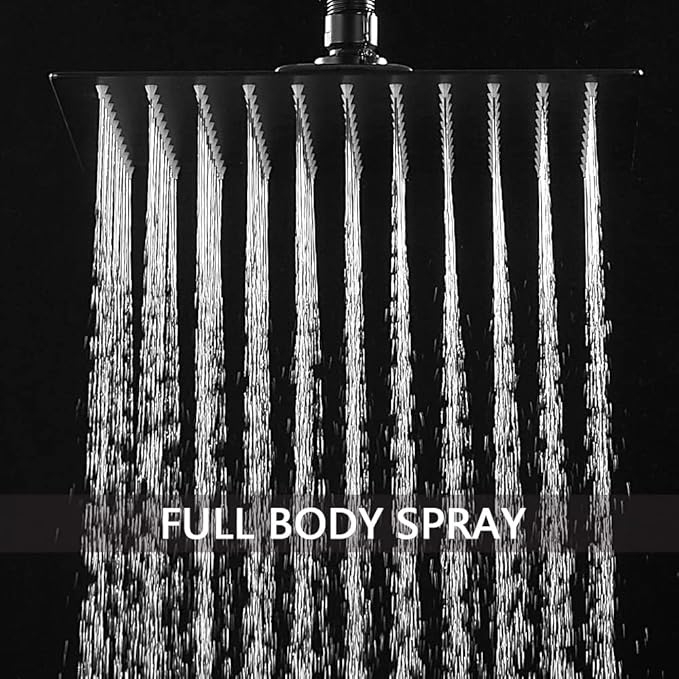 Shower System Matte Black Bathroom 10 Inch Rain Shower Head Ceiling Mount with Handheld Luxury High Pressure Shower Combo Set Shower Faucet Rough-in Valve Body and Trim Included