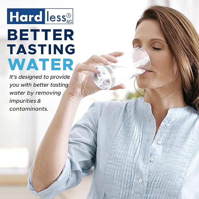 Replacement Cartridge for Hardless NG4 Whole House Water Filter - Designed for Areas with Hard Water, Provides Clean and Filtered Water, Easy Installation - 6-Month Capacity