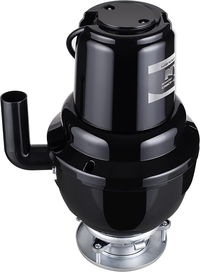 TITAN 10-US-TN-1060-3B Torque Garbage Disposal System with Stainless Steel Impellers & Griding Components, Black (1-1/4 HP | Premium)