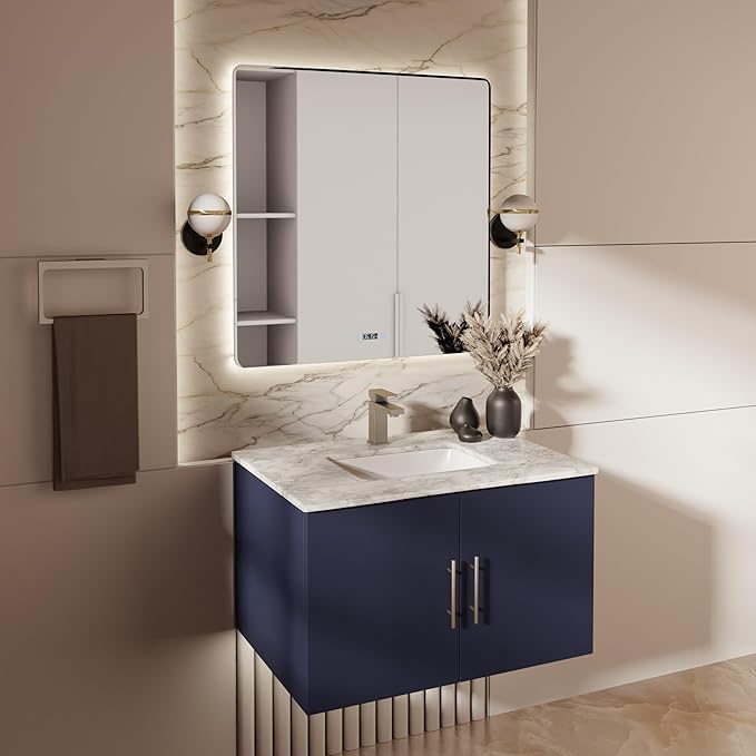 Sonoma 30 in. W X 22 in. D Navy Blue Single Bath Vanity Cabinet Without Countertop