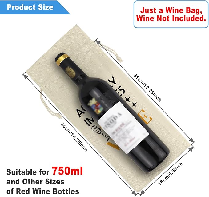 Funny Birthday Decorations Wine Bag Wine Lover Gifts Happy Birthday Gift for Her Him 30th 40th 50th 60th Birthday Party Supplies Wine Bottle Bag Bday Gift for Friends Coworker Mom Dad Grandpa Grandma
