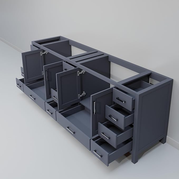 Big Sur 84 in. W X 22 in. D Dark Grey Double Bath Vanity Cabinet Without Countertop