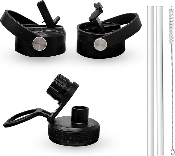 Sports Water Bottle - 22 oz., 3 lids, Stainless Steel Gym & Sports Water Bottle, Leak Proof, Double Walled, Insualted, Thermos Flask (Red-Blue)