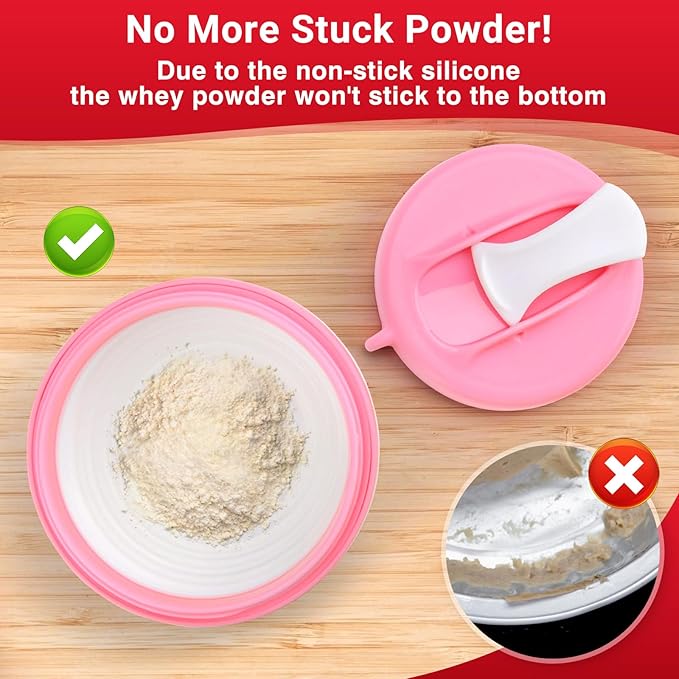 Protein Shaker Bottle Pink Collapsible - Food-Grade, Leakproof Lid 600mL 20oz Pink Shaker - Reusable Silicone Shaker Cups for Protein Shakes