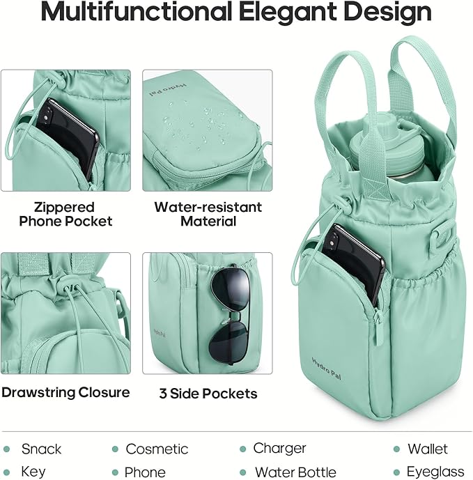 Insulated Water Bottles 40 oz with 2 Leak Proof Lids & Water Bottle Holder, Wide Mouth Sport Water Bottle with Straw, Reusable Stainless Steel Water Flask, Double Walled Vacuum Thermos