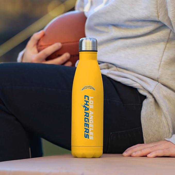 FOCO NFL unisex-adult NFL Team Logo Wordmark Chill Water Bottle