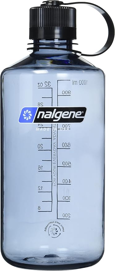 Nalgene Sustain Tritan BPA-Free Water Bottle Made with Material Derived from 50% Plastic Waste, 32 OZ, Wide Mouth