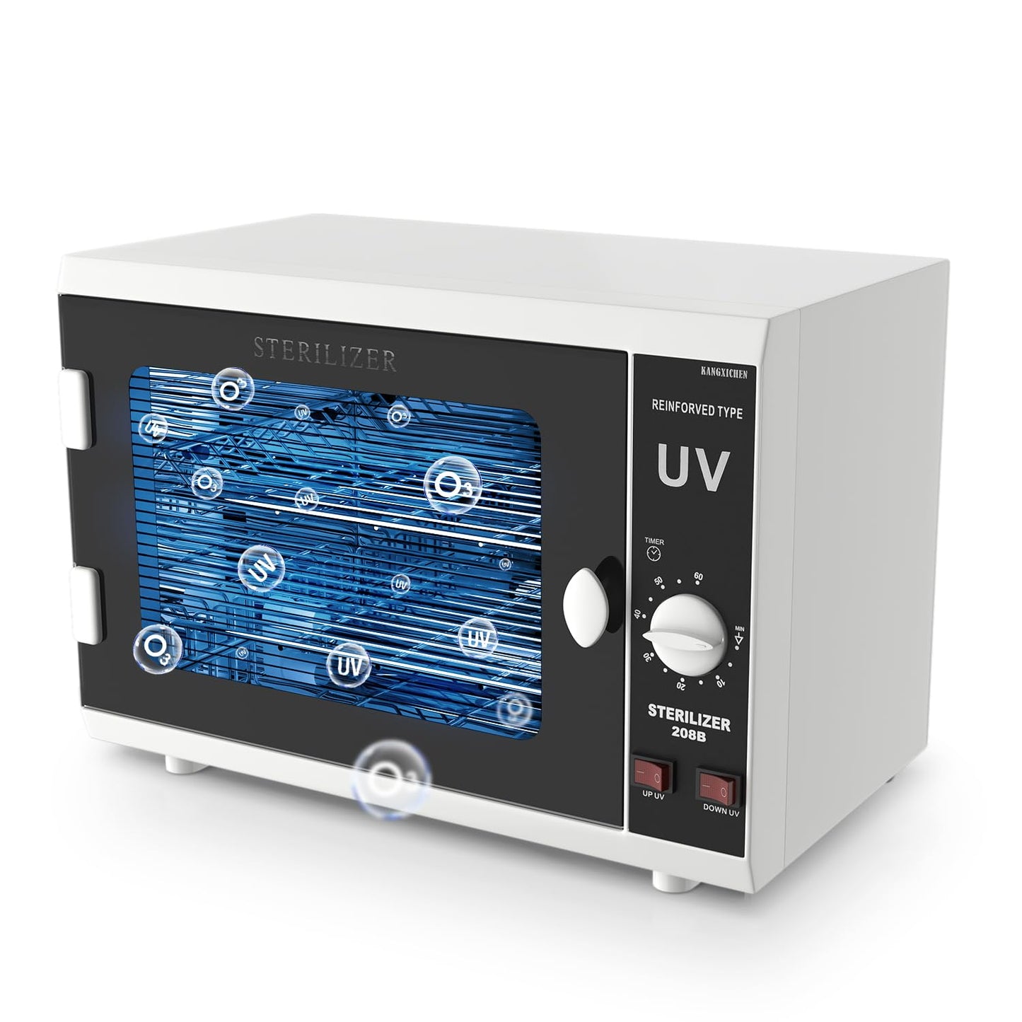 UV Sanitizer Cabinet. Dual Lamp UV Light Sanitizer Box with Timer Setting, Suitable for Cleaning of Various Items