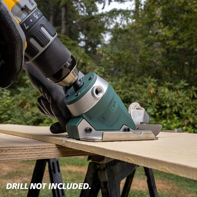 PacTool SS704 Snapper Shear Siding Pro - Siding Cutting Shear - Cordless Drill Attachment - Professional Power Tools