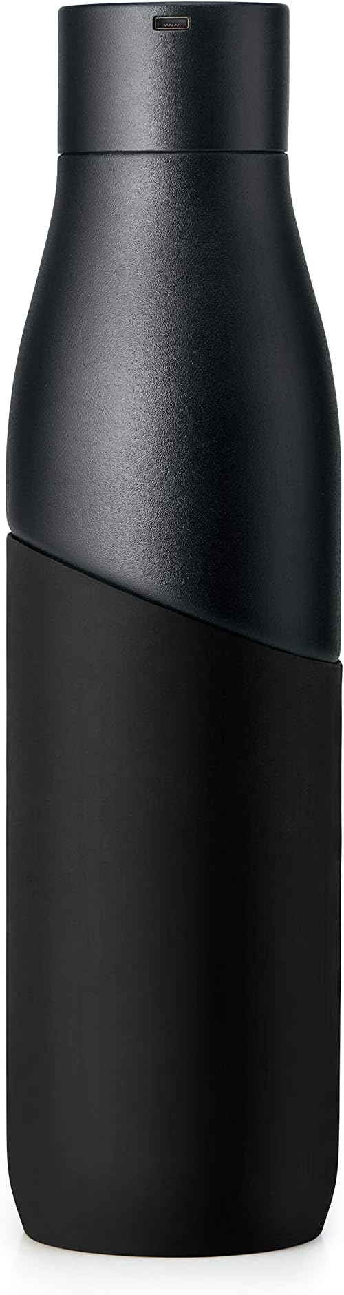 LARQ Bottle Movement PureVis 32 oz- Lightweight Self-Cleaning and Non-Insulated Stainless Steel Water Bottle with UV Water Purifier | Reusable & Travel Friendly, 1-Year Warranty, Black/Onyx