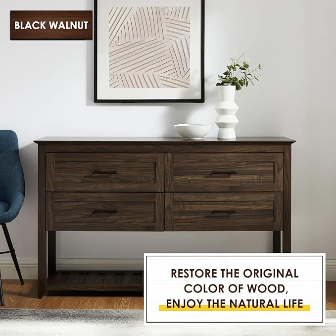 DWIL Water Based Wood Stain - Multiple Finishes, Fast Drying, Indoor and Outdoor Furniture, Wood Paneling, Cabinets and More, Low Odor ＆ Non-Toxic (8.5oz Black Walnut)-with Tools