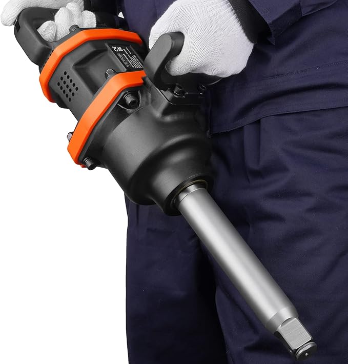 VEVOR 1 Inch Air Impact Wrench, Up to 3160 ft-lbs High Reverse Torque Output 1" Pneumatic Impact Gun w/ 8 Inch Extended Anvil & Carrying Case for Heavy Duty Repairs and Maintenance