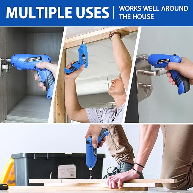 Cordless Electric Screwdriver, 3.6V usb Charging 2-3hours, Small Drills for Moving, Disassembling and Reassembling Cabinets and Beds not Suitable for Construction Sites and Concrete Drilling