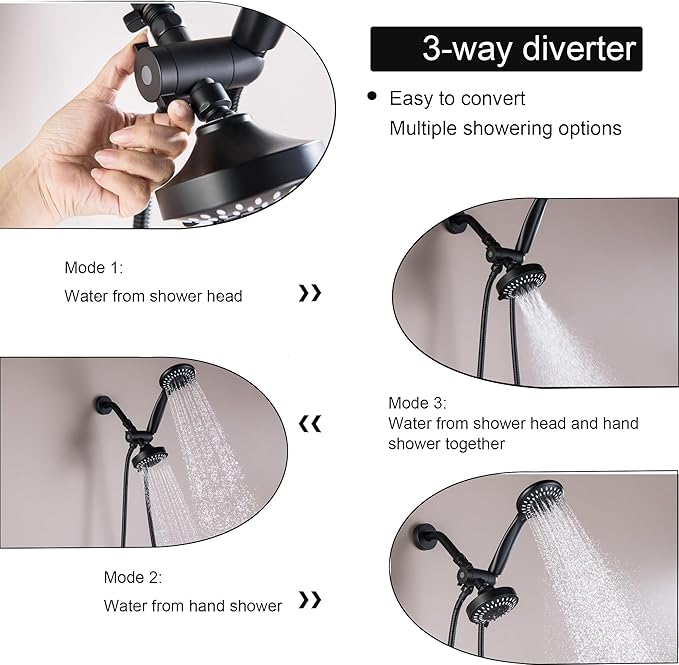 2 Handle Shower Faucet Set with Tub Spout Matte Black Two Handle Tub and Shower Faucets Sets Complete 2 Knod Tub and Shower Trim Kit