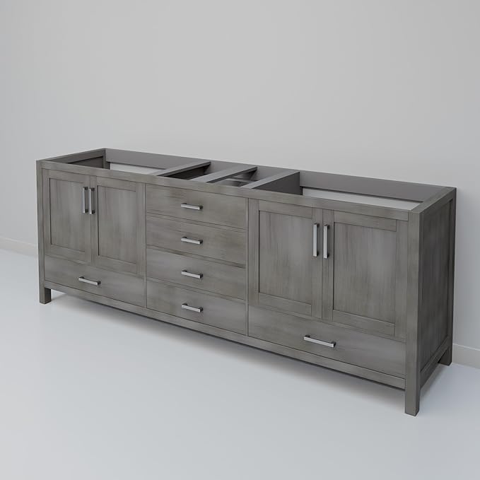 Big Sur 80 in. W X 22 in. D Distressed Grey Double Bath Vanity Cabinet Without Countertop