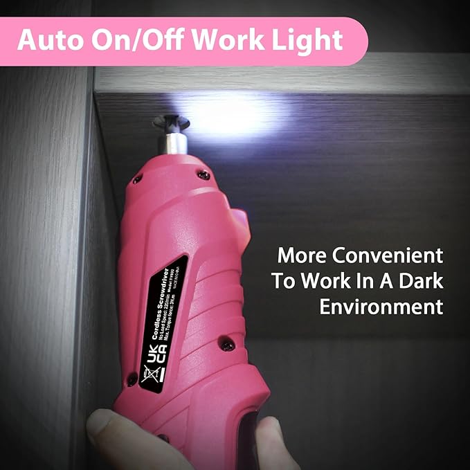 MQFORU Cordless Power Screwdriver Electric screwdrivers Rechargeable Set, Battery Powered Screwdriver Kit Including 47pcs Bits, Pivoting Handle and LED Lights Small Drills Cordless