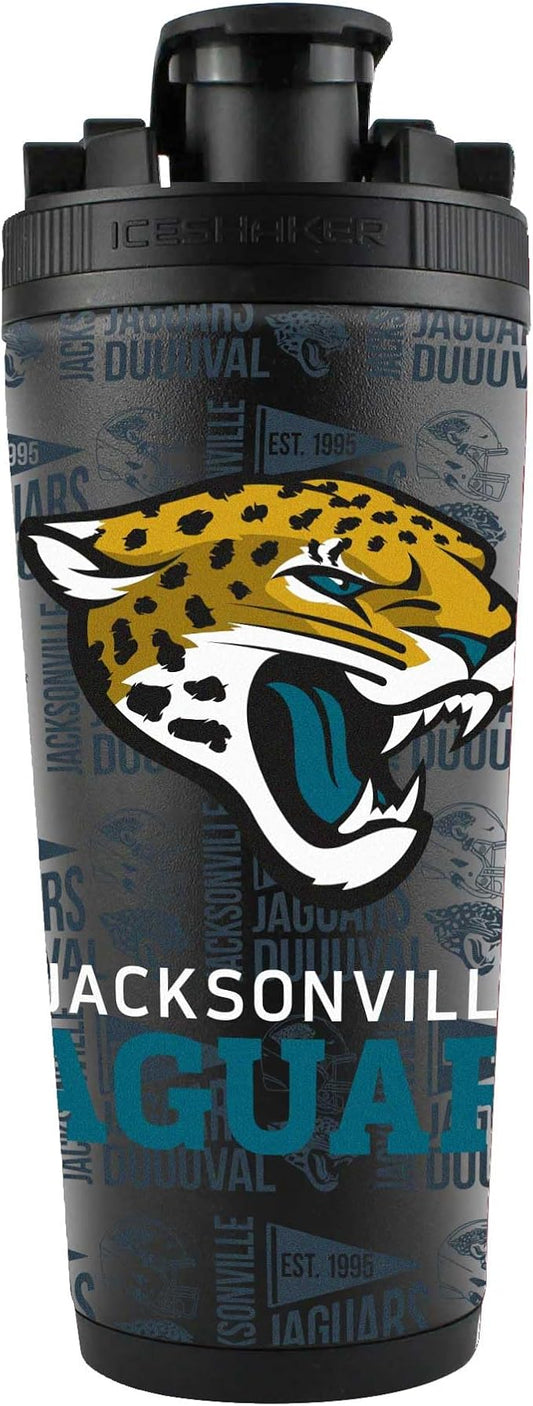 WinCraft Jacksonville Jaguars 26oz. 4D Stainless Steel Ice Shaker Bottle