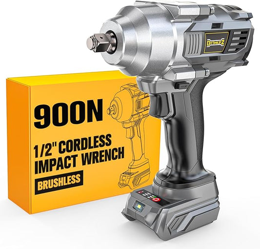 Cordless Impact Wrench 1/2 inch for Dewalt 20V Battery, 750Ft-lbs(1000N. m) Brushless High Torque Power Impact Wrench Gun Tool with LED Work Light and Belt Clip (Battery Not Included)