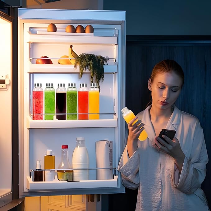 Clear Glass Water Bottles with Lids, BPA Free&Eco Friendly 100% Leak Proof,Reusable Juice Bottles Refrigerator, 18 Oz&Set of 6 (6)