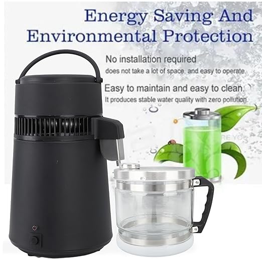 Water Glass Carafe for Distiller, 4L Distiller Water Container Replacement Glass Collection Bottle Compatible with Counter Top Water Distiller Filter