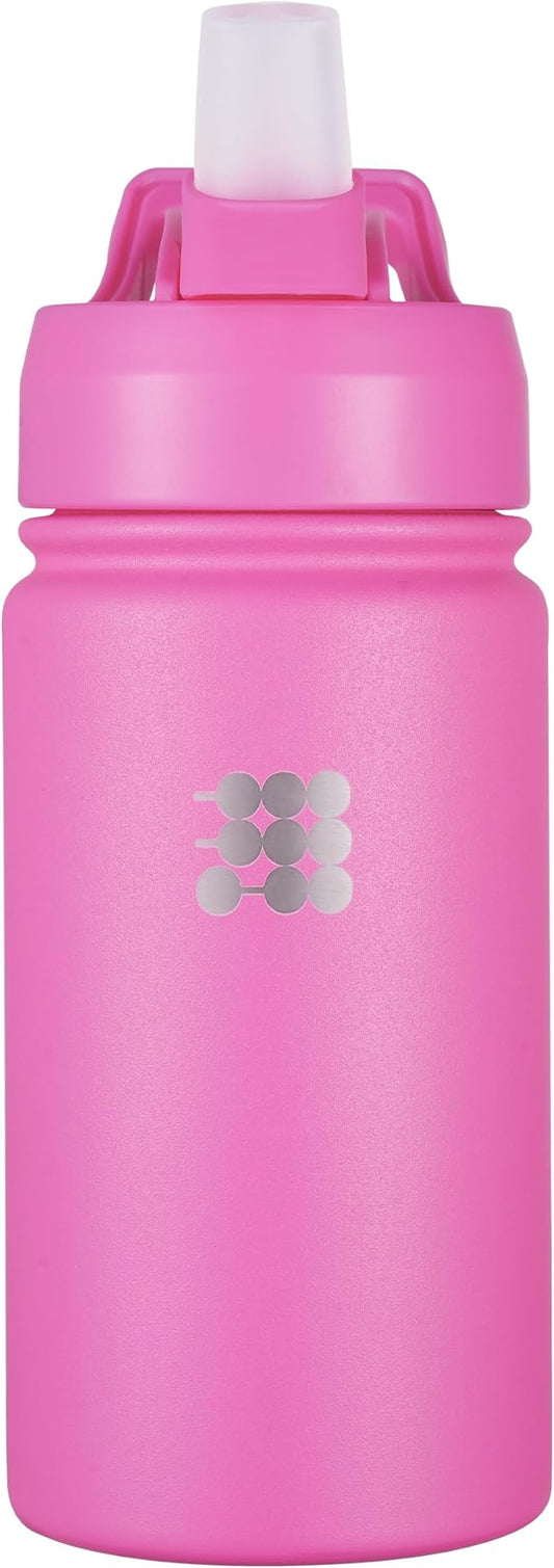 Cubitt Kids Water Bottle 14 oz with Straw Lid, Insulated Stainless Steel, Double Walled Tumbler Travel Cup, Thermo Mug, Leak Proof, Cold for up to 24 hours, Hot for up to 12 hours