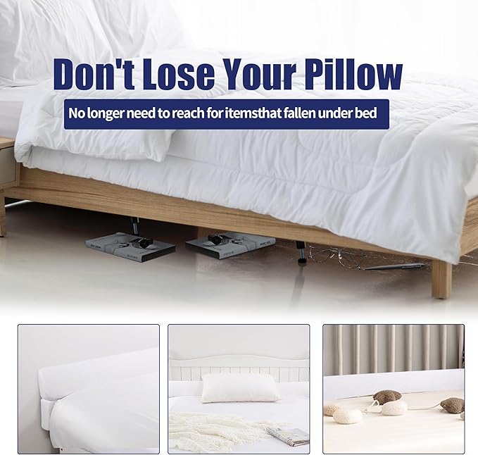 HOMBYS Wedge Pillow Headboard for Bed Gap,Foldable Bed Wedge Gap Filler Twin Size,Matterss Gap Filler,Multi Functional Bed Crack Pillow, Fill The Gap (0-7") Between Your Headboard and Mattress,White