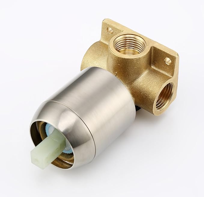 sumerain Shower Faucet Brushed Nickel,Single Handle Solid Brass Rough-in Valve with Shower Arm and Showerhead