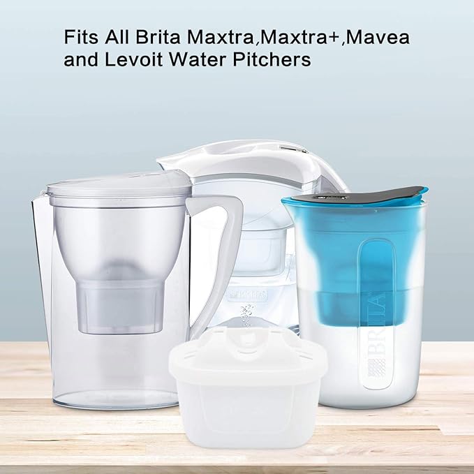 Anmumu 1001122 Replacement Filter for Mavea 1001122 Maxtra and LEVOIT Pitcher Water Filter cartridges with Lead&Arsenic Removal (6 Pack)