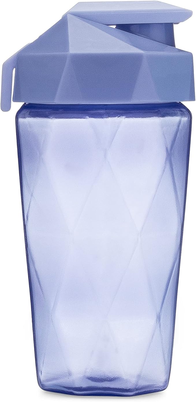 Classic 20oz Blender Shaker Bottle | Protein Shaker Bottle with Diamond Agitator | Shaker Cup with Carrying Handle and Dishwasher Safe | Light Blue - 20-Ounces