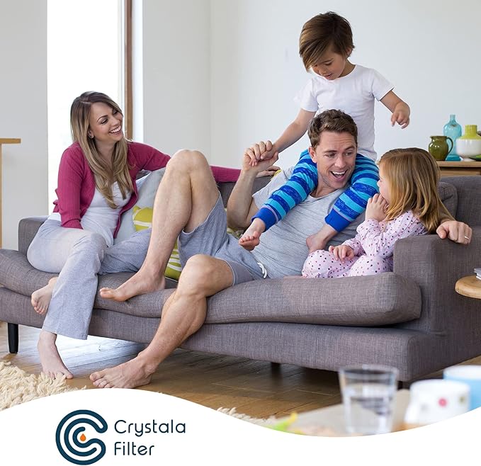 Crystala Filters Compatible with PUR® water filter replacement, Pur filter replacement faucet compatible with All PUR®, RF9999® and RF-3375, Pur filter replacement faucet, 6 Pack