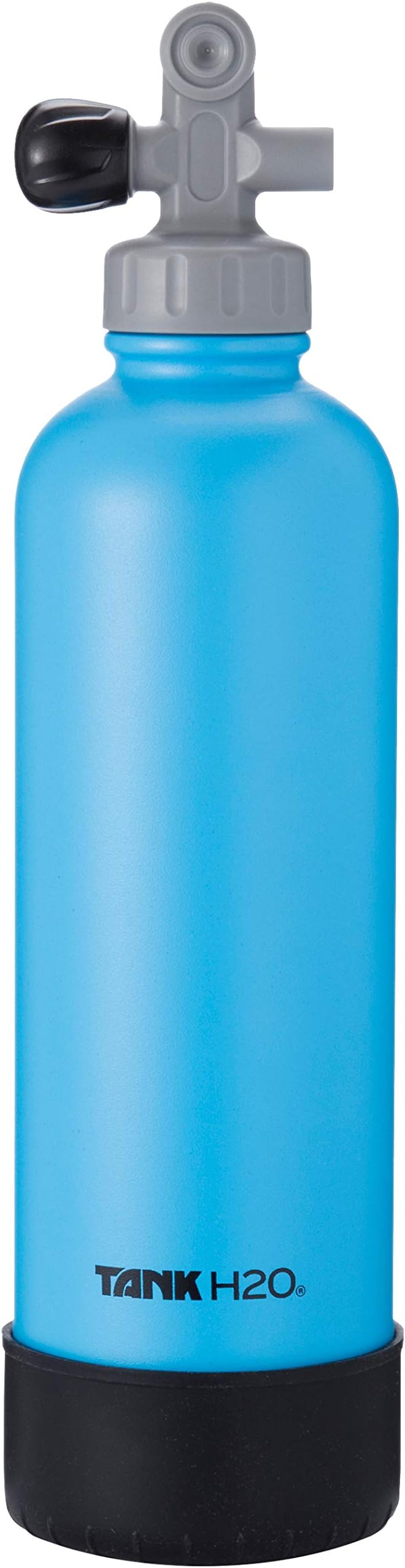 Scuba Tank Vacuum Insulated Water Bottle: Great Gift and Accessory for Scuba Divers | Holds 700mL | Food-Grade Stainless Steel Bottle, BPA-Free Cap, Silicone Boot