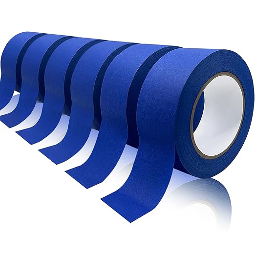 6 Rolls Painters Tape, Blue Tape, 1.88inch x 60.1yds, Premium Blue Painter's Tape Masking Tape, Multi-Surface Painting Tape for Indoor&Outdoor Use, DIY Crafts Arts, Labeling, Decorations, Easy Removal