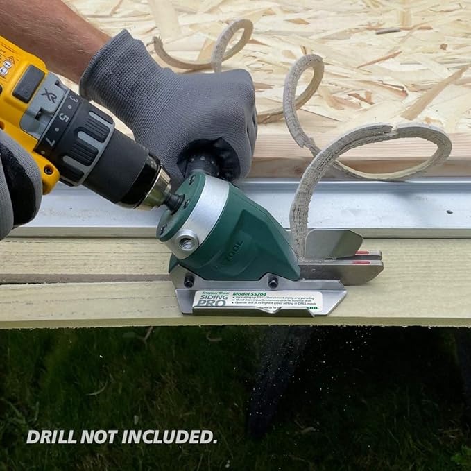 PacTool SS704 Snapper Shear Siding Pro - Siding Cutting Shear - Cordless Drill Attachment - Professional Power Tools