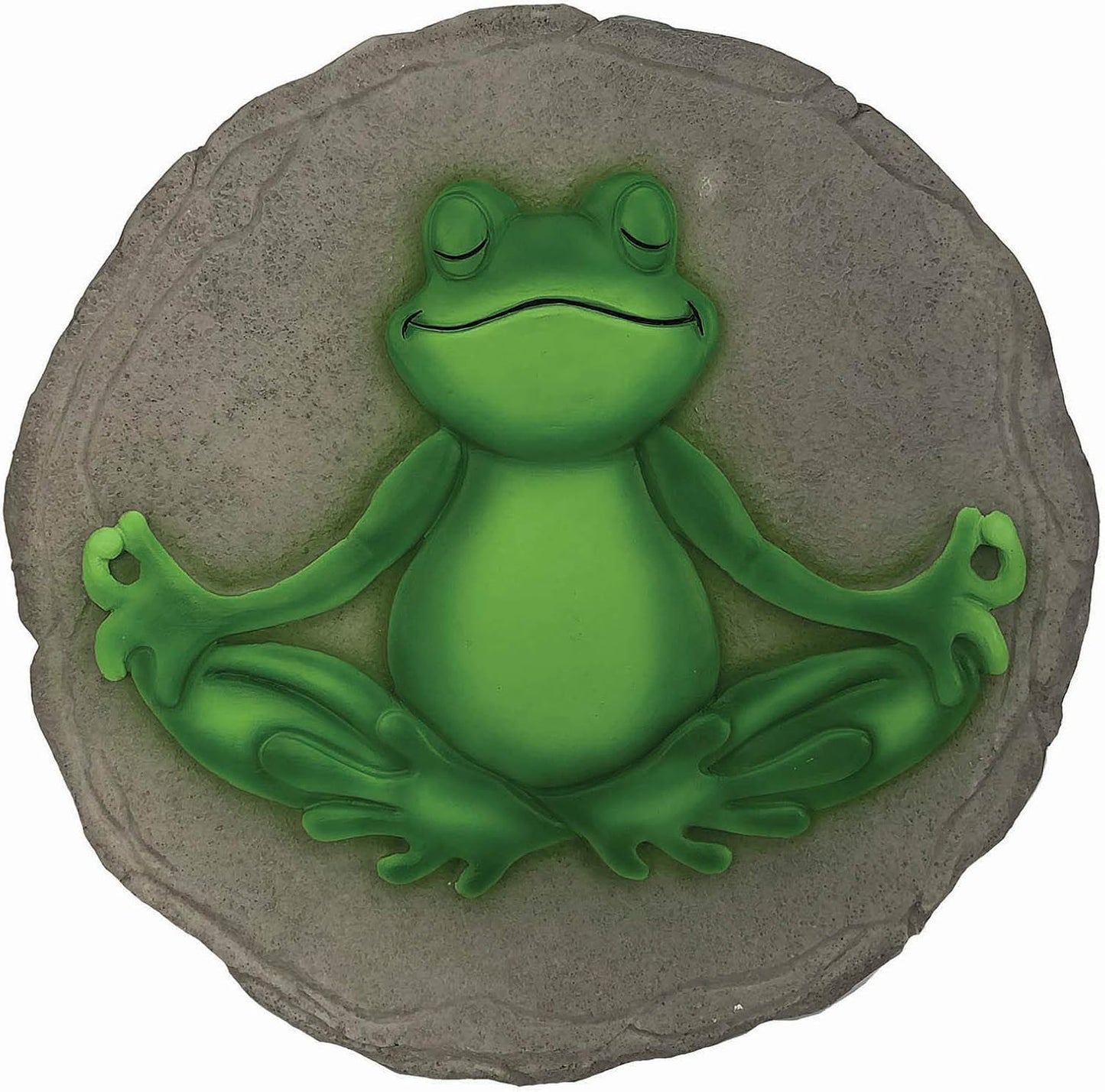 Spoontiques - Garden Décor - Yoga Frog Stepping Stone - Decorative Stone for Garden