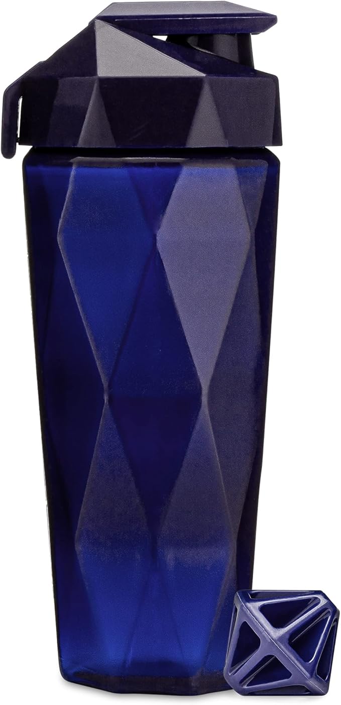 Classic 28oz Blender Shaker Bottle | Protein Shaker Bottle with Diamond Agitator | Shaker Cup with Carrying Handle and Dishwasher Safe | Navy - 28-Ounces
