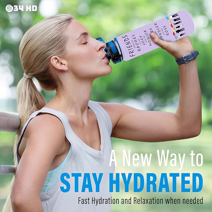 Gifts for Best Friends, Friends Water Bottle 32 oz with Time Marker, Bestie Motivational Bottle, Friendship Birthday Gifts, Bestie Gifts for Women