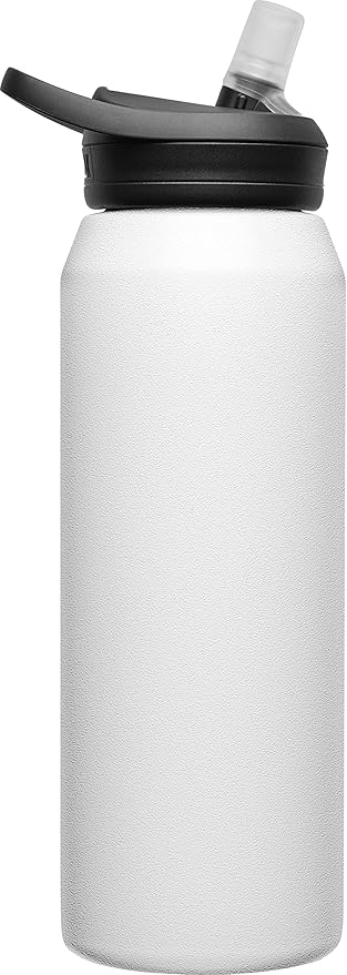 CamelBak eddy+ Water Bottle with Straw 32oz - Insulated Stainless Steel, White