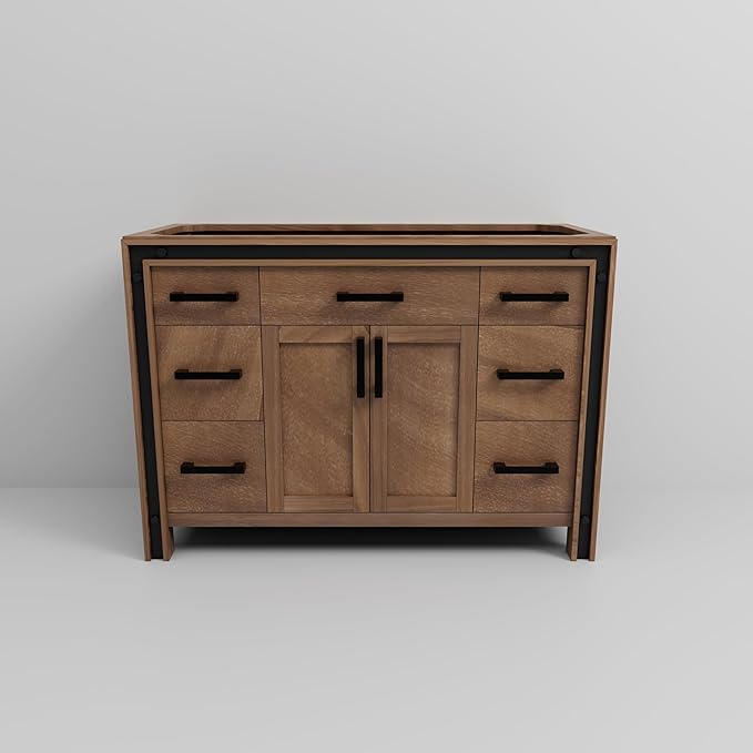 Augustine 48 in. W X 22 in. D Rustic Barnwood Single Bath Vanity Cabinet Without Countertop