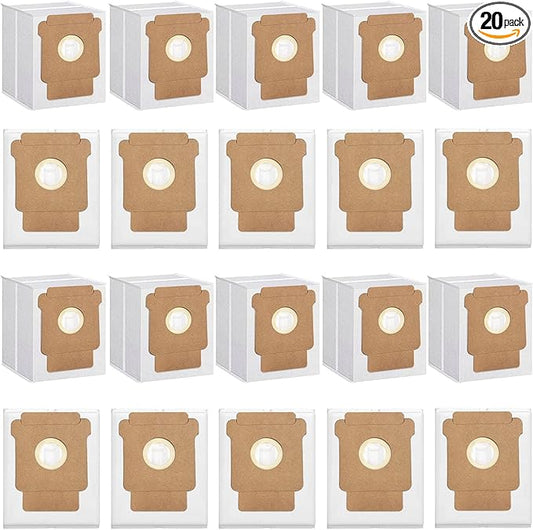 20 Pack Q0520 Vacuum Bags for iRobot Roomba Vacuum 2 Q0520 Essential Robot Vacuum Cleaner,Roomba 105 Combo,Plus 405 404 505 705 Combo Robot Vacuum Cleaner,Disposable Auto-Empty Dust Bin Bags