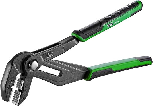 SK 10-Inch Groove Joint Pliers, Water Pump Pliers, Premium CR-V Construction, Self-adjusting Jaw Design, with Comfortable Grips